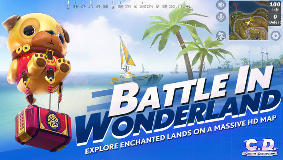 Official Creative Destruction artwork: battle in wonderland